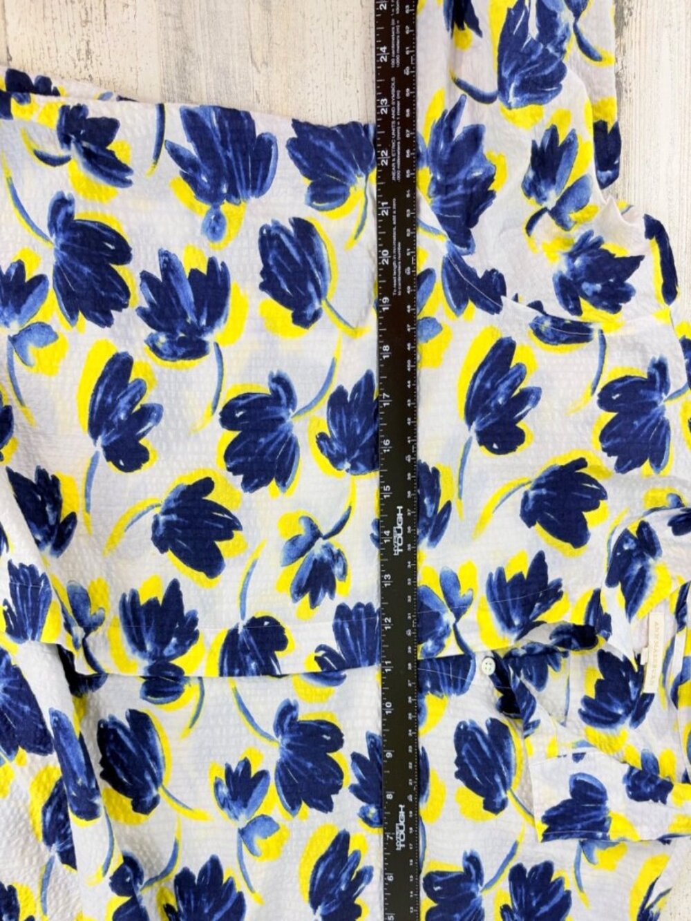 Ann Mashburn Sz L Annette Shirt Dress Floral Seersucker - Picture 16 of 16